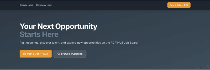 RCR|HUB Job Board - Your Next Opportunity Starts Here